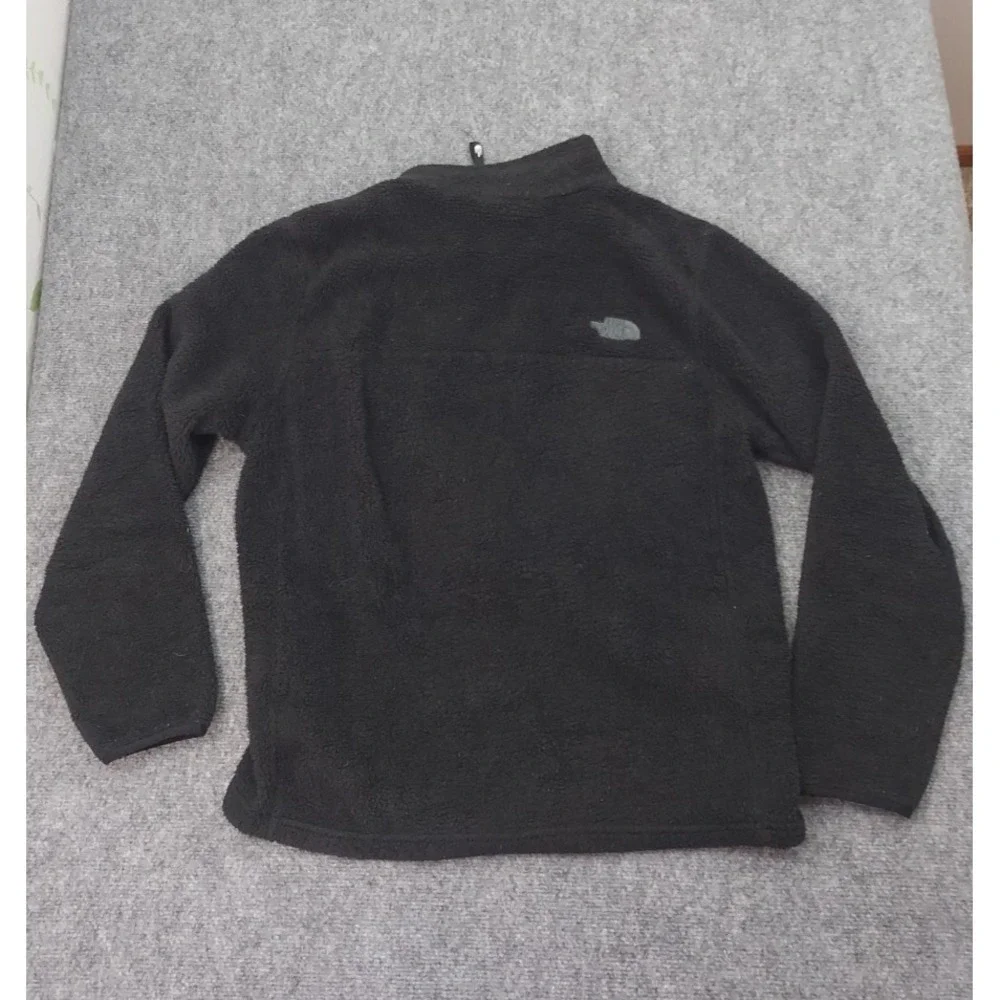 North‎ Face Fleece Jacket Mens Large Black Full Zip Mock Neck Outdoor